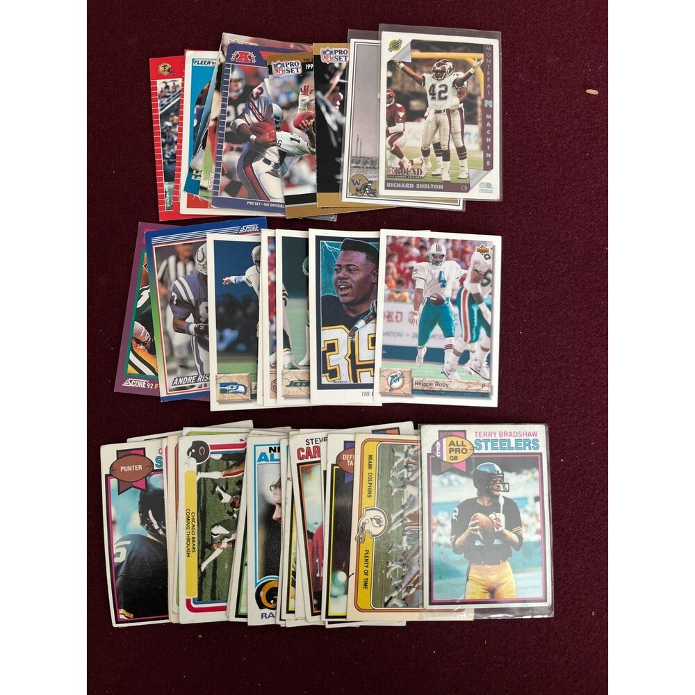Lot Of (40) Vintage NFLFootball Cards - 70s, 80s, 90s, and 2000s